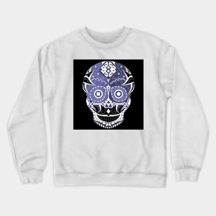 black death with smile ecopop calavera candy skull art Crewneck Sweatshirt